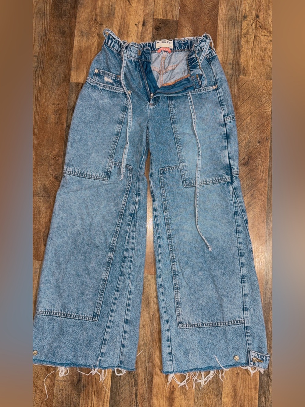 Free people we the free crvy outlaw wide-leg jeans size XS - Picture 3 of 5